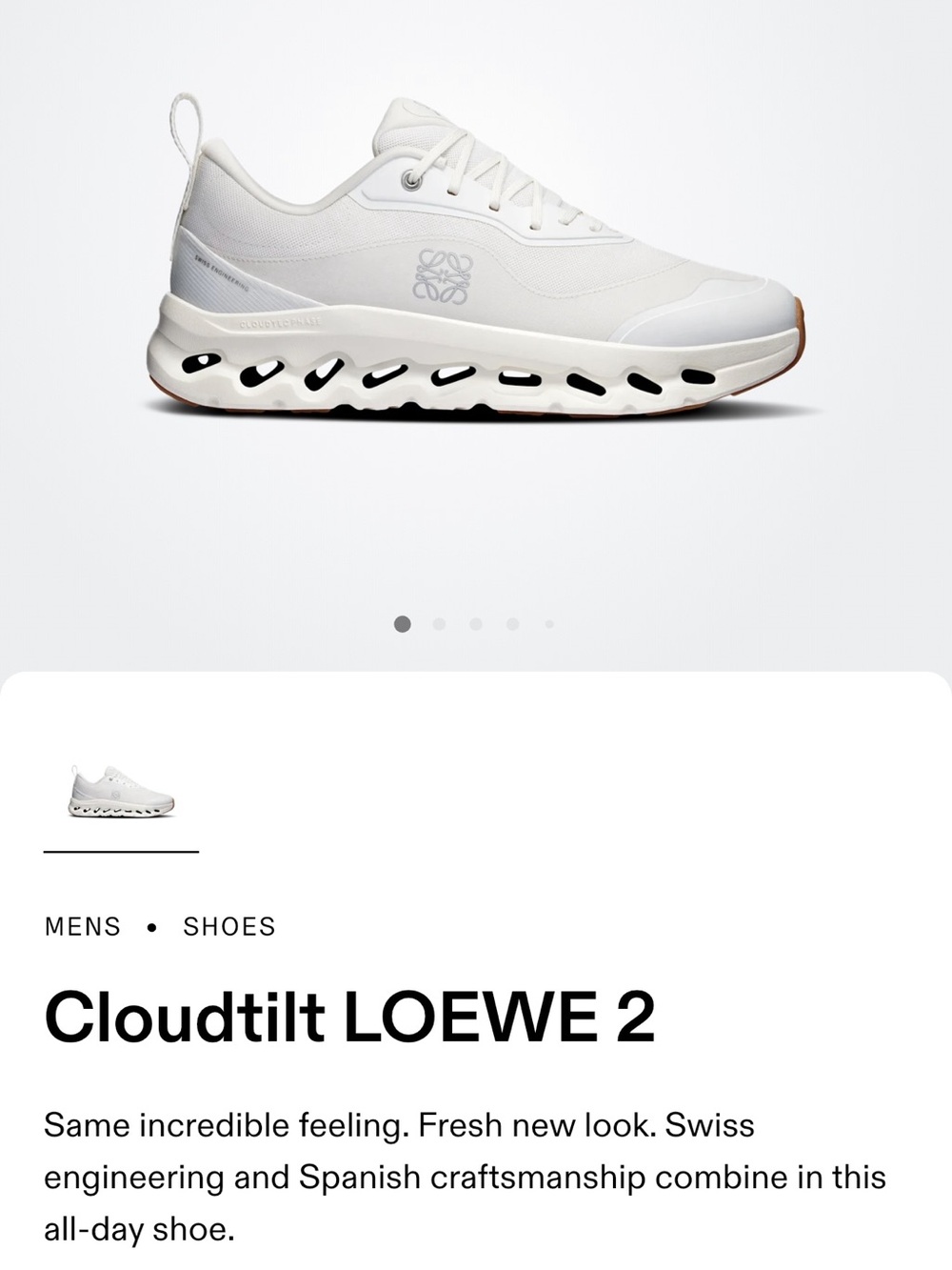 Loewe Cloudtilt 2 Men’s Sneakers in White